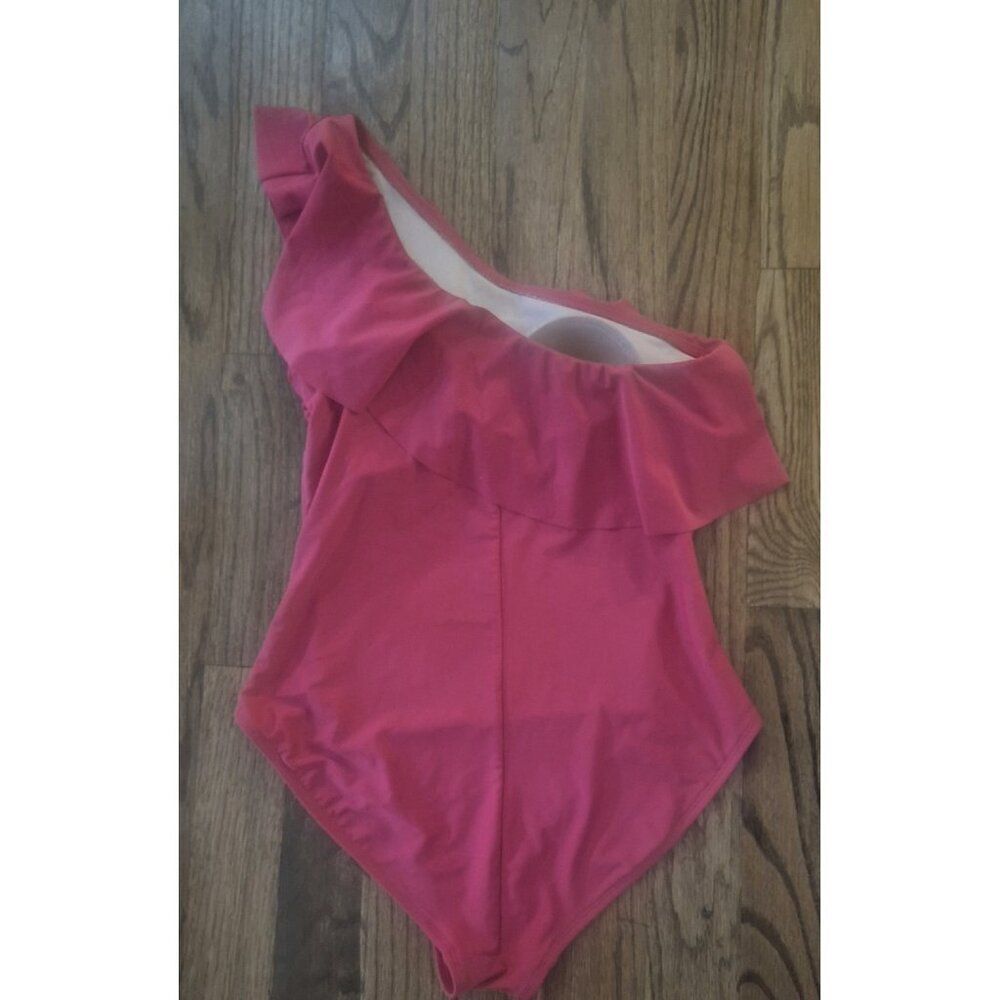 Kona Sol One Shoulder Ruffled One Piece Bathingsuit Swimsuit Women's Size Large - Picture 2 of 3